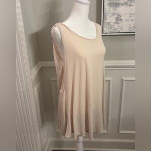 Elegant peach Sleeveless Tank Top - tunic length and super soft